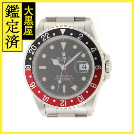 N番　ROLEX　ロレックス　GMTマスターII 16710　SS　コーラーベゼル　ブラック文字盤　メンズ　腕時計（2143000686008）【200】C 【中古】【大黒屋】