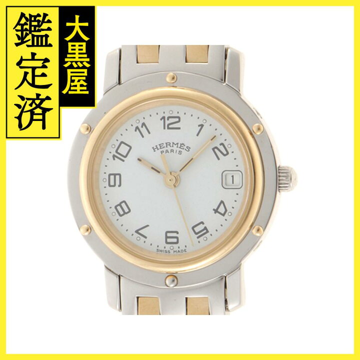 楽天市場】HERMES エルメス クリッパー CL4.220 ホワイト GP/SS  