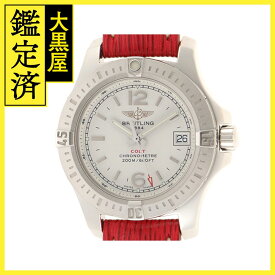 BREITLING　ブライトリング　コルトレディ　A77388　ステンレス/革　ホワイト　女性用クオーツ時計【473】 【中古】【大黒屋】