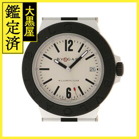 BVLGARI ブルガリ 腕時計 アルミニウム 103382　BB40AT アルミニウム/ラバー 2024年4月購入　シルバー文字盤 自動巻【434】【中古】【大黒屋】