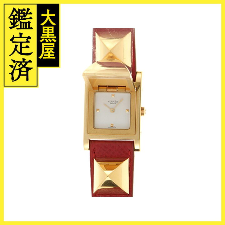 楽天市場】1996年並行 HERMES エルメス 腕時計 メドール ME1.210  