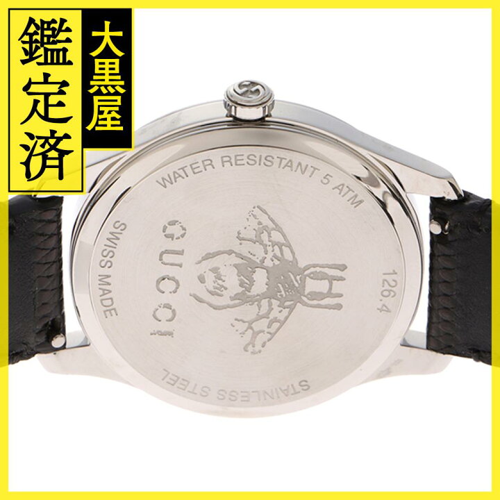 楽天市場】GUCCI グッチ Gタイムレス 126.4 SS/革 クォーツ式 ブラック  