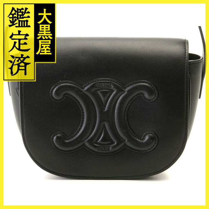 楽天市場】CELINE セリーヌ フォルコ キュイル トリオンフ ブラック 