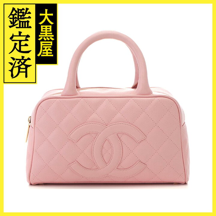 楽天市場】CHANEL シャネル マトラッセ ミニボストンバッグ ピンク/GP 