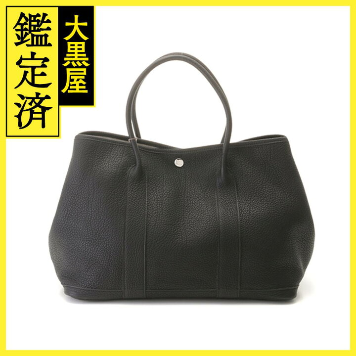 楽天市場】HERMES エルメス トートバッグ ガーデンパーティPM ブラック 