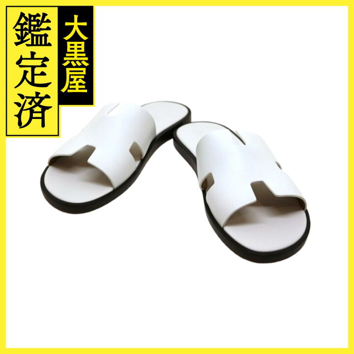 楽天市場】HERMES エルメス サンダル イズミール メンズ44 ホワイト  