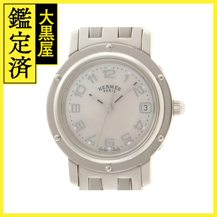 楽天市場】HERMES エルメス クリッパー CL4.210 腕時計 ホワイトシェル  