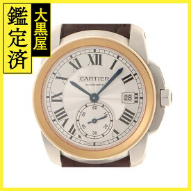 Cartier カルティエ 腕時計 カリブル ドゥ カルティエ 38mm W2CA0002 シルバー文字盤 K18イエローゴールド/スティール/アリゲーターベルト 自動巻き【472】SJ 【472】2120000312762 【中古】【大黒屋】
