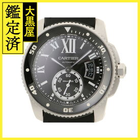 Cartier カルティエ 腕時計 カリブル ドゥ カルティエ ダイバー W7100056 セラミック/ステンレス/ラバー ブラック文字盤 自動巻き【472】SJ 【472】2147200536026 【中古】【大黒屋】