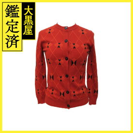 HERMES エルメス カーディガン レディース34 レッド/オレンジ カシミヤ 【200】2148103621857 【中古】【大黒屋】