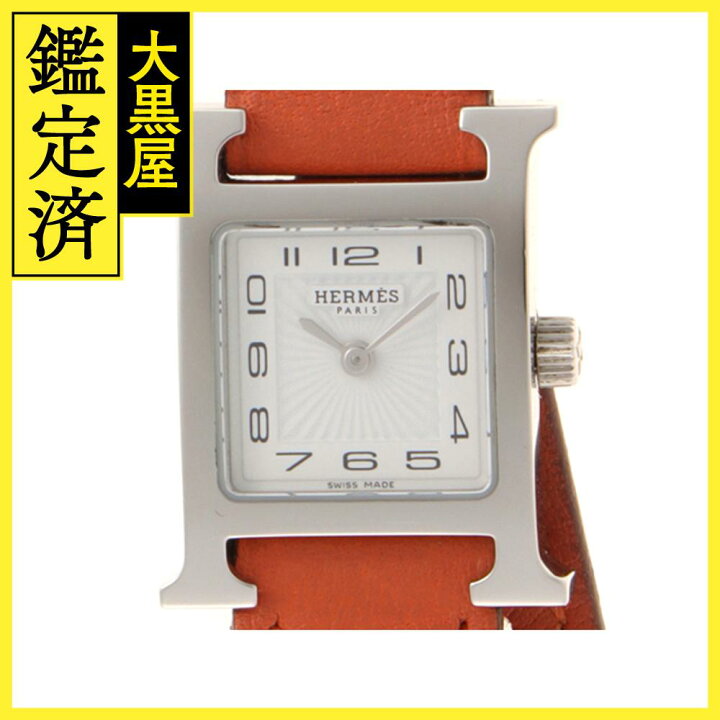 楽天市場】HERMES エルメス Hウォッチ ミニ ドゥブルトゥール HH1.110  