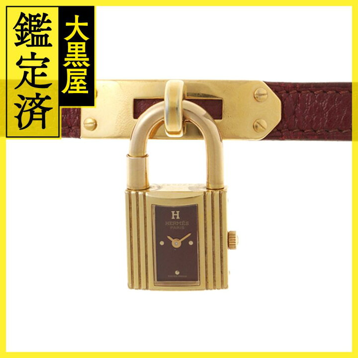 楽天市場】HERMES エルメス ケリーウォッチ KE1.201 レッド文字盤 GP  