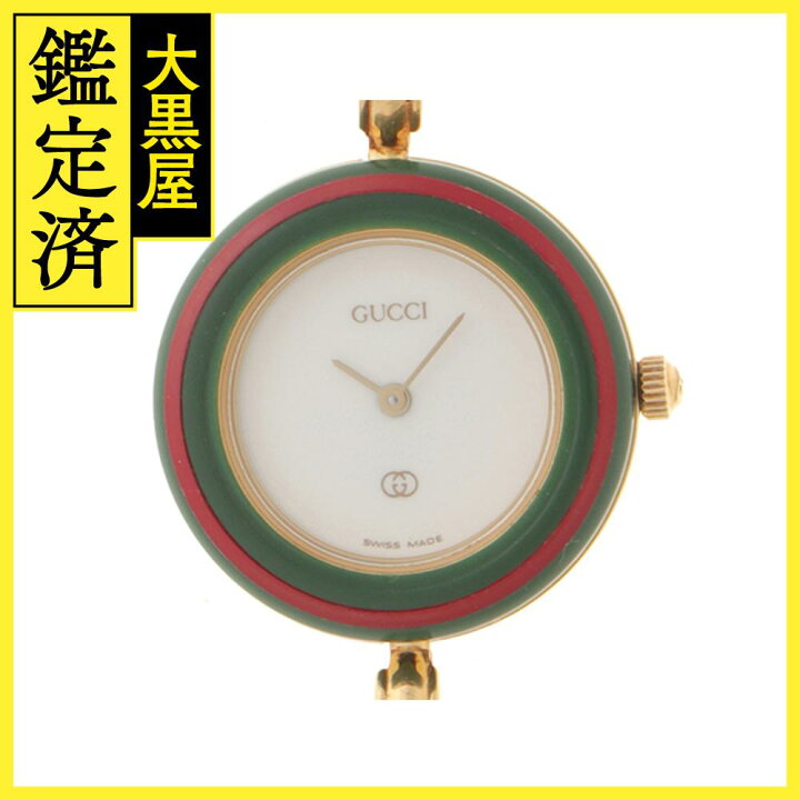 楽天市場】GUCCI グッチ チェンジベゼルウォッチ 1100-L ホワイト文字  