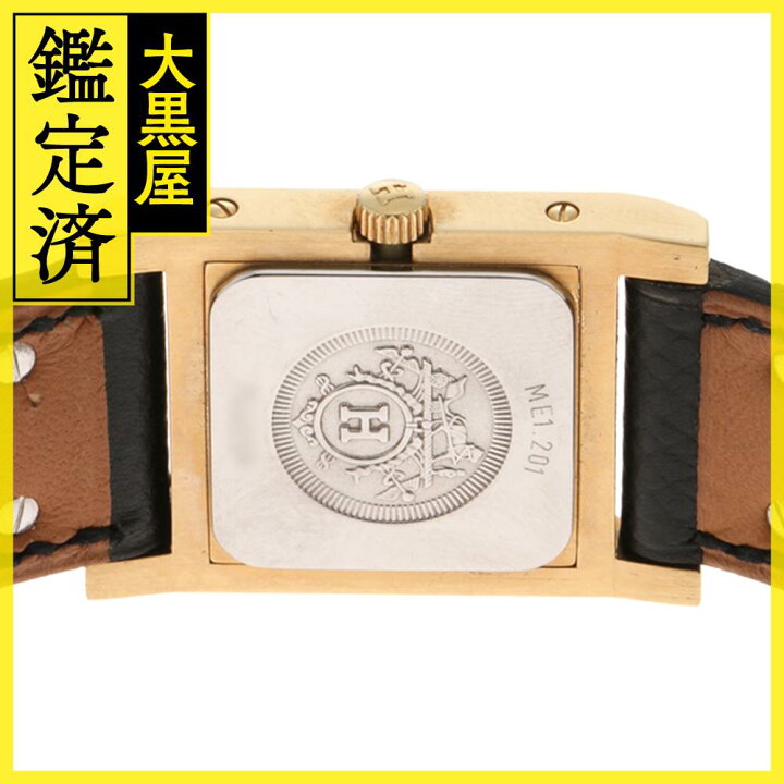 楽天市場】HERMES エルメス メドール ゴールドメッキ/レザー ME1.201  