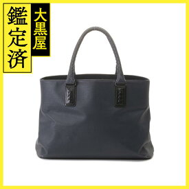 BOTTEGA VENETA ボッテガヴェネタ トートバッグ マルコポーロ コーティングキャンバス ネイビーブラック222498【472】YY 【472】2146000417603 【中古】【大黒屋】