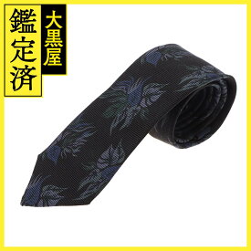 LOUIS VUITTON ルイヴィトン ネクタイ ブラック/ネイビー シルク MP1923【472】YY 【472】2120500256825 【中古】【大黒屋】