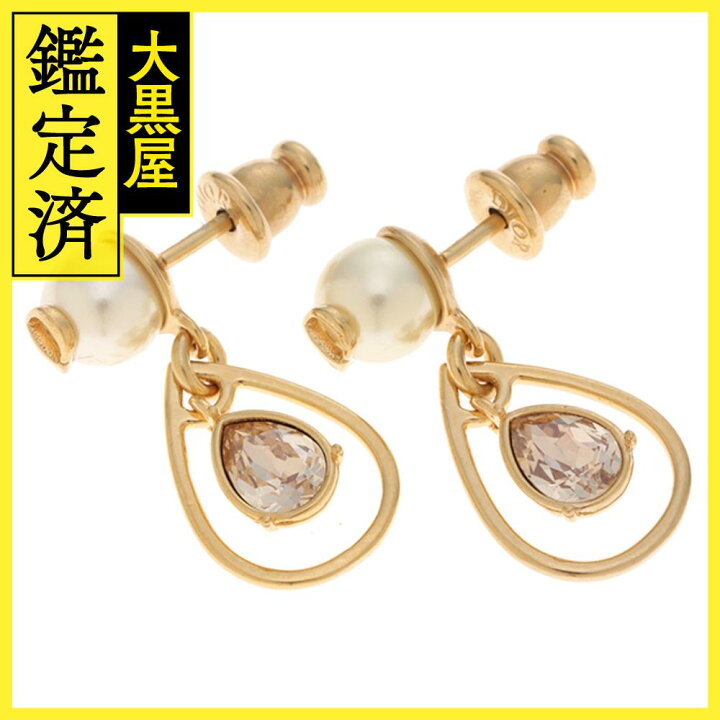 楽天市場】DIOR ディオール D-Drop ピアス ゴールドメッキ/クリスタル 