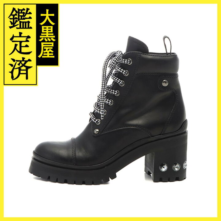 楽天市場】MIUMIU ミュウミュウ レースアップショートブーツ  