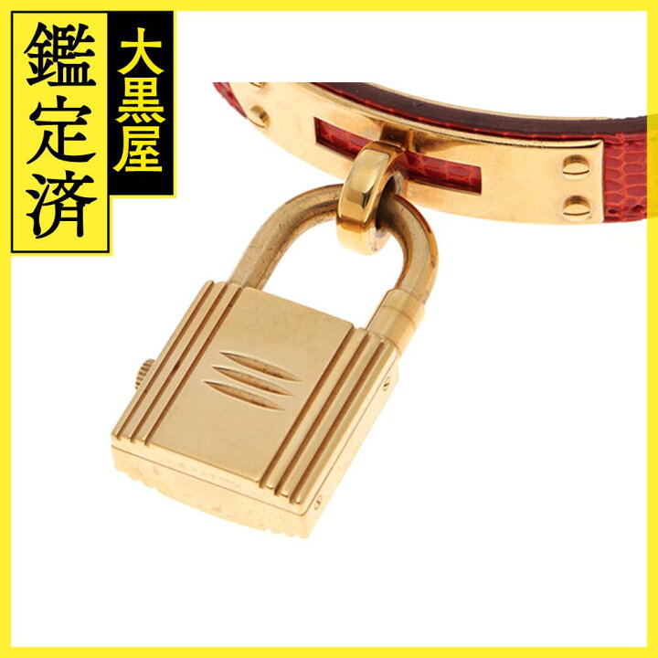 楽天市場】HERMES エルメス ケリーウォッチ KE1.201 GP/革 レッド文字  