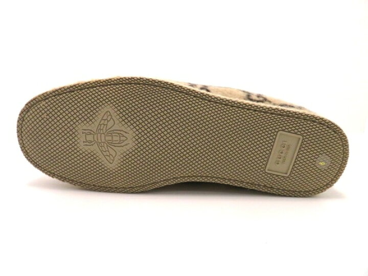 楽天市場】GUCCI グッチ スリッポン ベージュ GGウール 6 【432 
