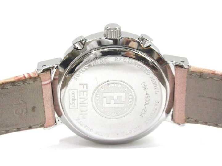 楽天市場】FENDI フェンディ オロロギ ズッカ クロノグラフ ピンク  