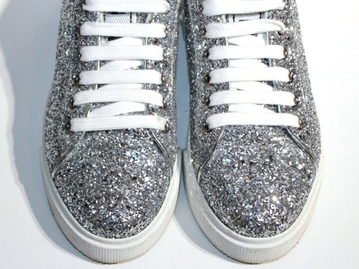 楽天市場】miu miu ミュウミュウ グリッター ファブリックスニーカー  
