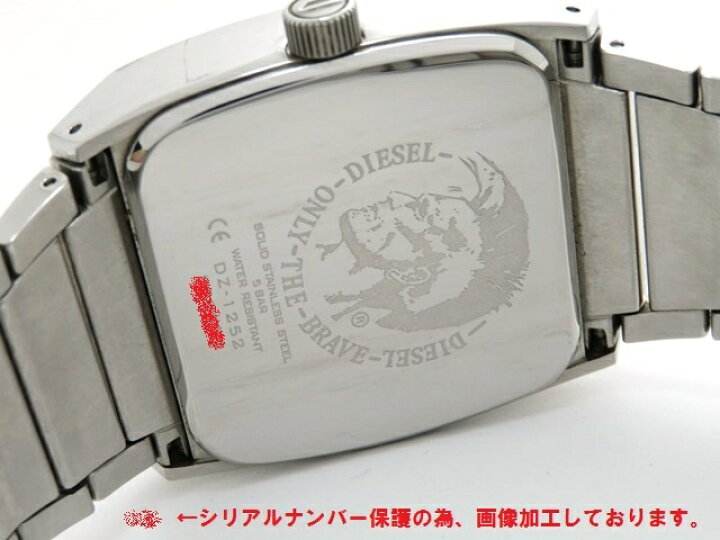 楽天市場】【送料無料】DIESEL ディーゼル DZ1252 スクエア ステンレス 