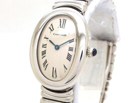 【送料無料】Cartier カルティエ　ベニュワール　W15133L2　WG無垢　クオーツ　アイボリー　レディース腕時計　【432】【中古】【大黒屋】