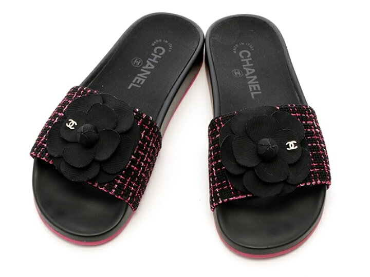 楽天市場】CHANEL シャネル サンダル レディース 36 約23cm ブラック  