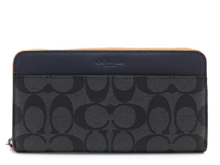 楽天市場】COACH コーチ ラウンドファスナー長財布 シグネチャー  