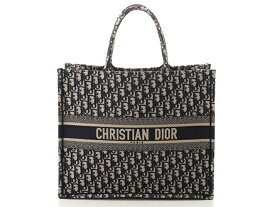 【送料無料】Dior　バッグ 　トートバッグ　ブックトート　キャンバス　ネイビー【430】【中古】【大黒屋】