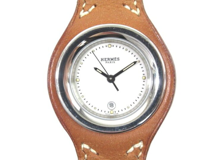 楽天市場】HERMES エルメス アーネ 腕時計 SS/革 クオーツ HA1.210 