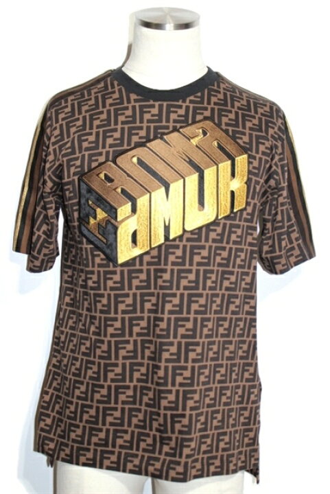 楽天市場】FENDI フェンディ Tシャツ メンズ XS ブラウン コットン  