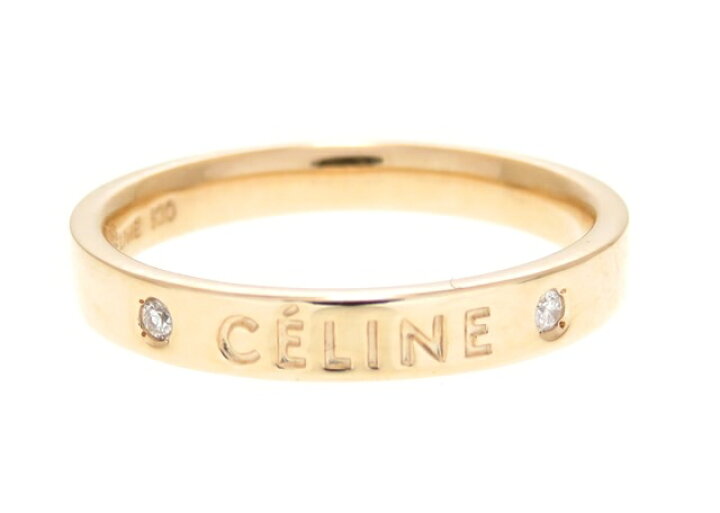 楽天市場】CELINE セリーヌ 貴金属・宝石 ロゴリング K10ピンク  
