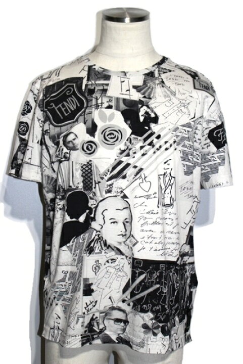 楽天市場】FENDI フェンディ Karl Kollage プリントTシャツ FY0894 