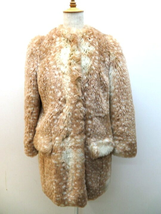 楽天市場】miu miu ミュウミュウ フェイク ファー コート レディース  