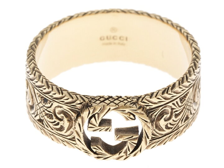 楽天市場】GUCCI グッチ K18 イエローゴールド インターロッキングG  