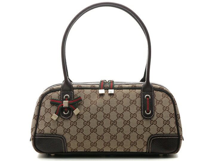 楽天市場】GUCCI バッグ ハンドバッグ グッチ ダークブラウン/ベージュ