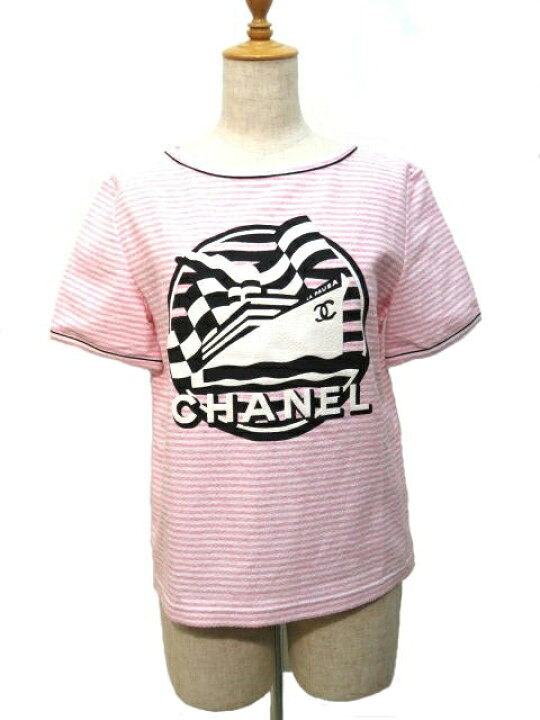 楽天市場】CHANEL シャネル サマー ニット レディース 36 ピンク 