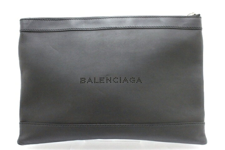 楽天市場】BALENCIAGA バレンシアガ ネイビークリップ M クラッチ  