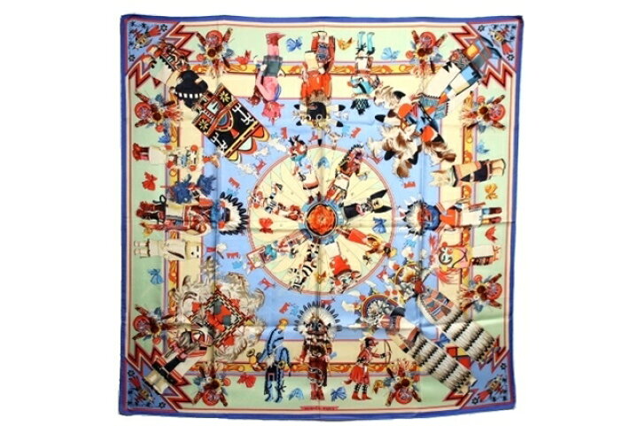 楽天市場】HERMES エルメス 衣料品 スカーフ カレ90 Kachinas カチナ