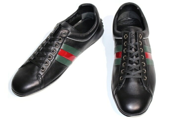 楽天市場】GUCCI グッチ スニーカー メンズ8 約27cm ブラック 黒 