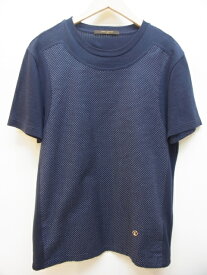 LOUIS VUITTON　ルイヴィトン　Tシャツ　コットン　ドット　ネイビー　メンズXS【432】【中古】【大黒屋】