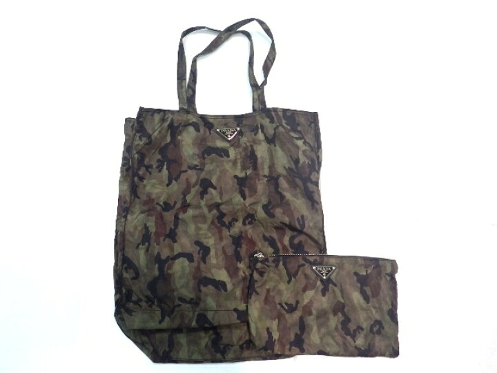 楽天市場】PRADA プラダ エコバッグ トートバッグ ポーチ付き B4626C 