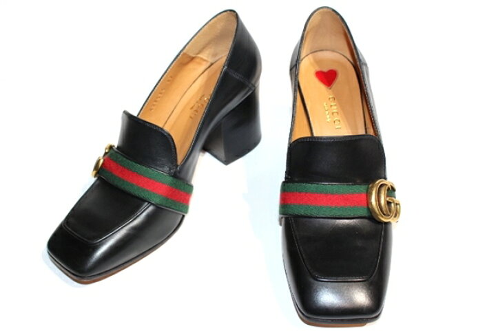 楽天市場】GUCCI グッチ パンプス レザー ホースビット ミッドヒール  