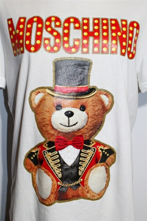 楽天市場】MOSCHINO モスキーノ Tシャツ ホワイト コットン KD7228206  
