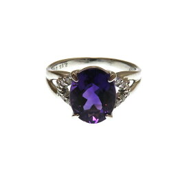 JEWELRY ジュエリー ジュエリー PT900/AM2.55ct/D0.10ct/約5.0g/約12号【205】 貴金属・宝石 リング・指輪 Pt900プラチナ Pt900/アメジスト/ダイヤモンド 12号 パープル ユニセックス【中古】