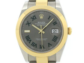ROLEX ロレックス デイトジャスト41 126303 腕時計 ステンレススチール/K18イエローゴールド スレートローマン文字盤 自動巻き グレー文字盤 オイスターブレスレット 2024年正規品【中古】472