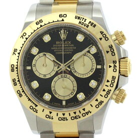 ROLEX ロレックス コスモグラフ デイトナ 126503G 腕時計 ステンレススチール/K18イエローゴールド 10Pダイヤモンドブライドブラック/ゴールデン文字盤 自動巻き 2026年正規品【中古】472