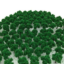 森林 選べる 色 数量 50本 100本 【DauStage】 Nゲージ ジオラマ 鉄道 建築 模型 用 樹木 風景 3cm (13，緑 100本)